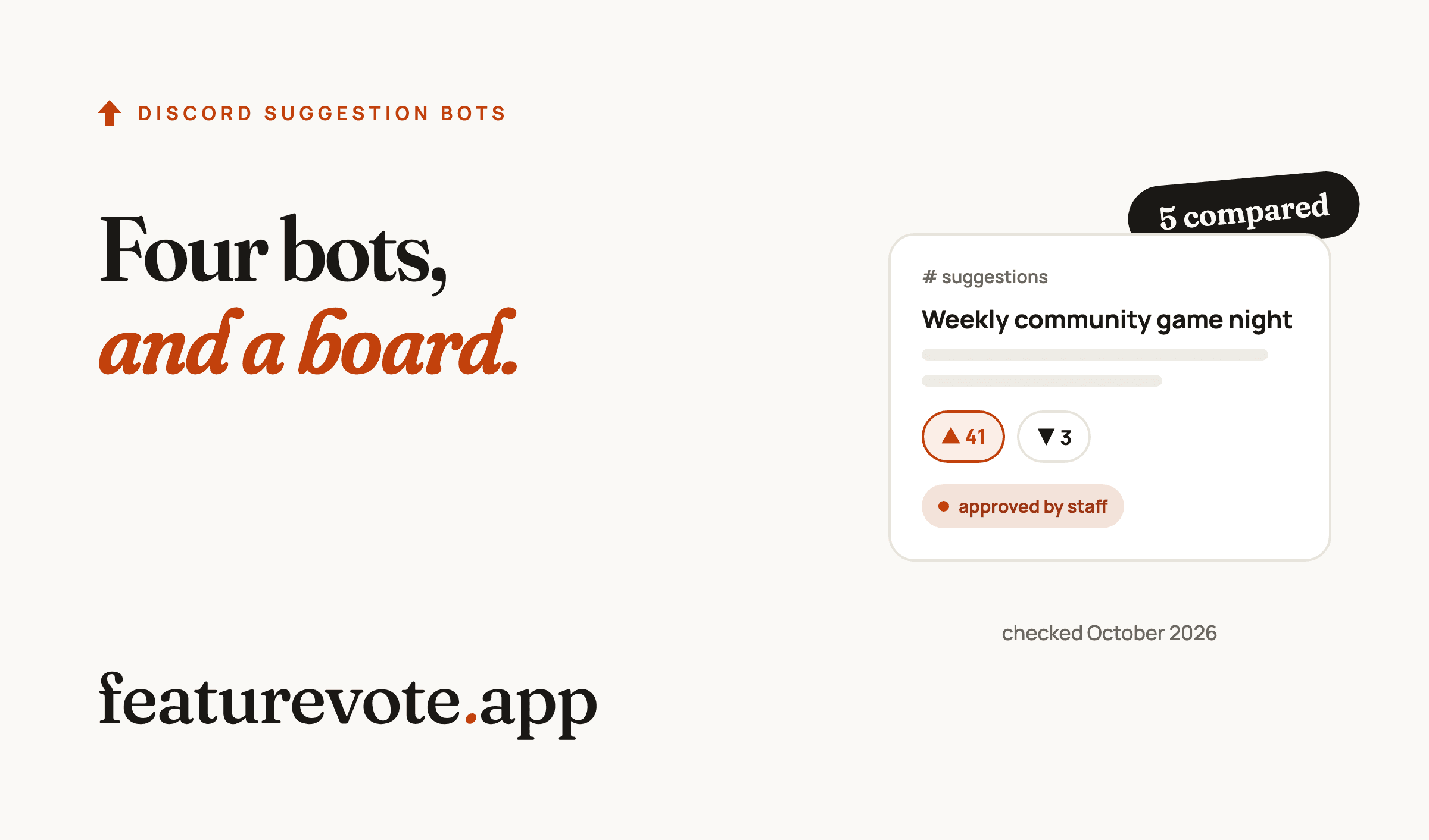 Cover Image for The Best Discord Suggestion Bots in 2026, Compared