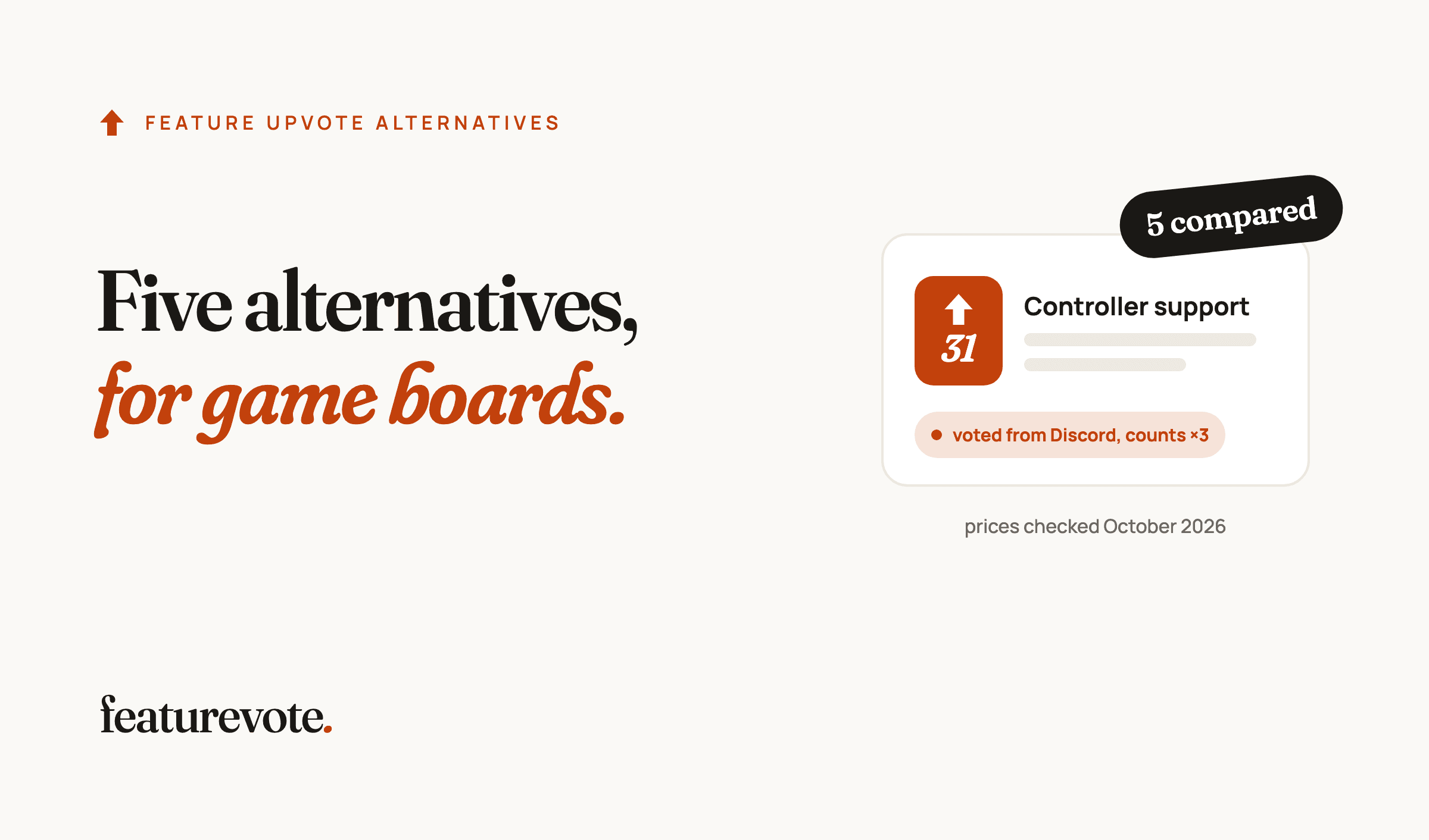 Cover Image for Feature Upvote Alternatives for Game and Community Boards